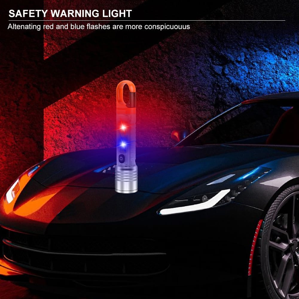 Linterna Foco Led Largo Alcance 600 Metros Usb + Baliza Led