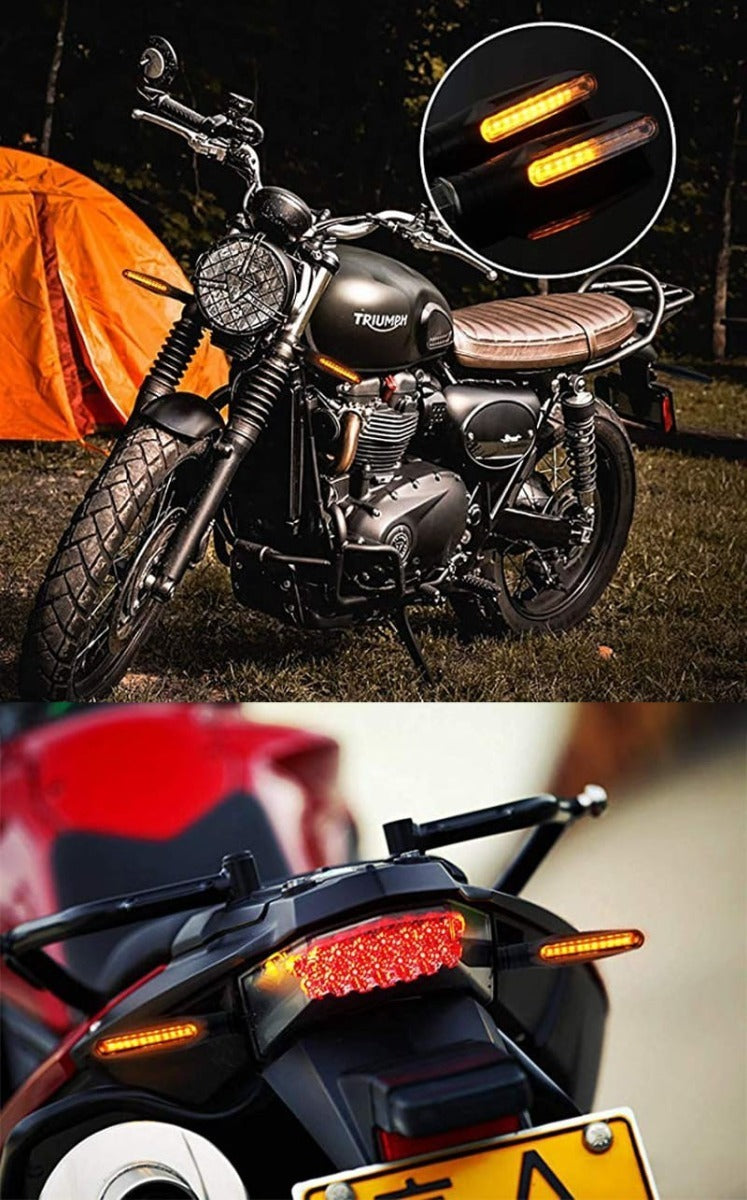 Intermitentes De Moto Led Ámbar Pack X4 Unidades