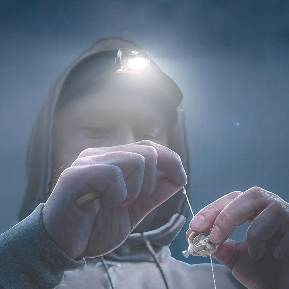 Linterna Cabeza Led Frontal Recargable Jockey Shark Fenix Blanco Negro