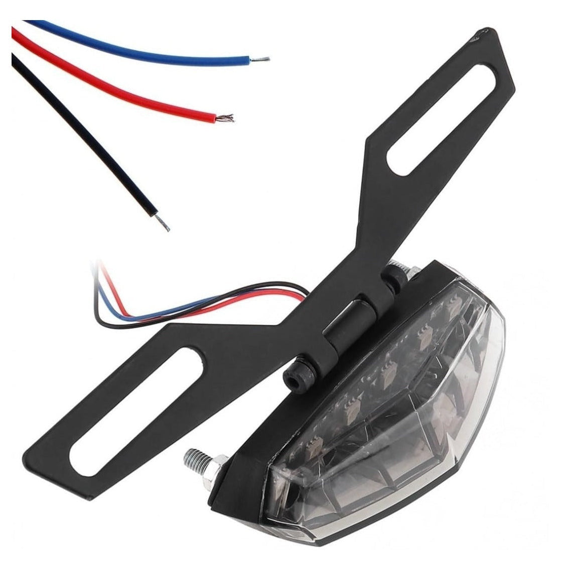 Tercer Stop LED Moto 12V Luz de Freno Roja y Azul | Luz Auxiliar Universal Impermeable