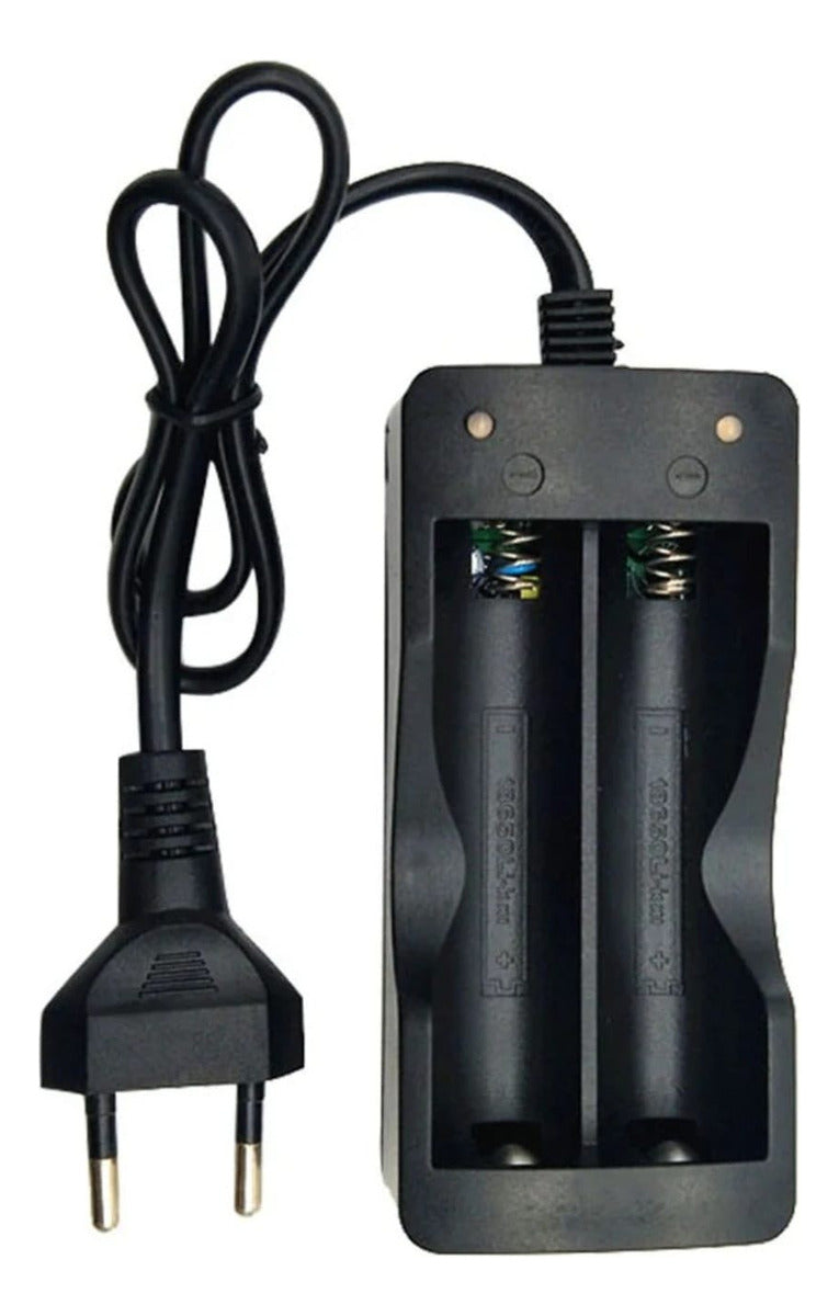 Cargador Doble Baterías Litio 18650 + Pack Doble Baterias