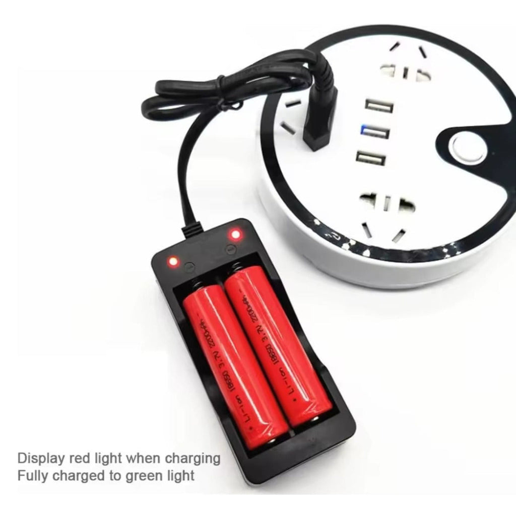 Cargador Doble Baterías Litio 18650 + Pack Doble Baterias