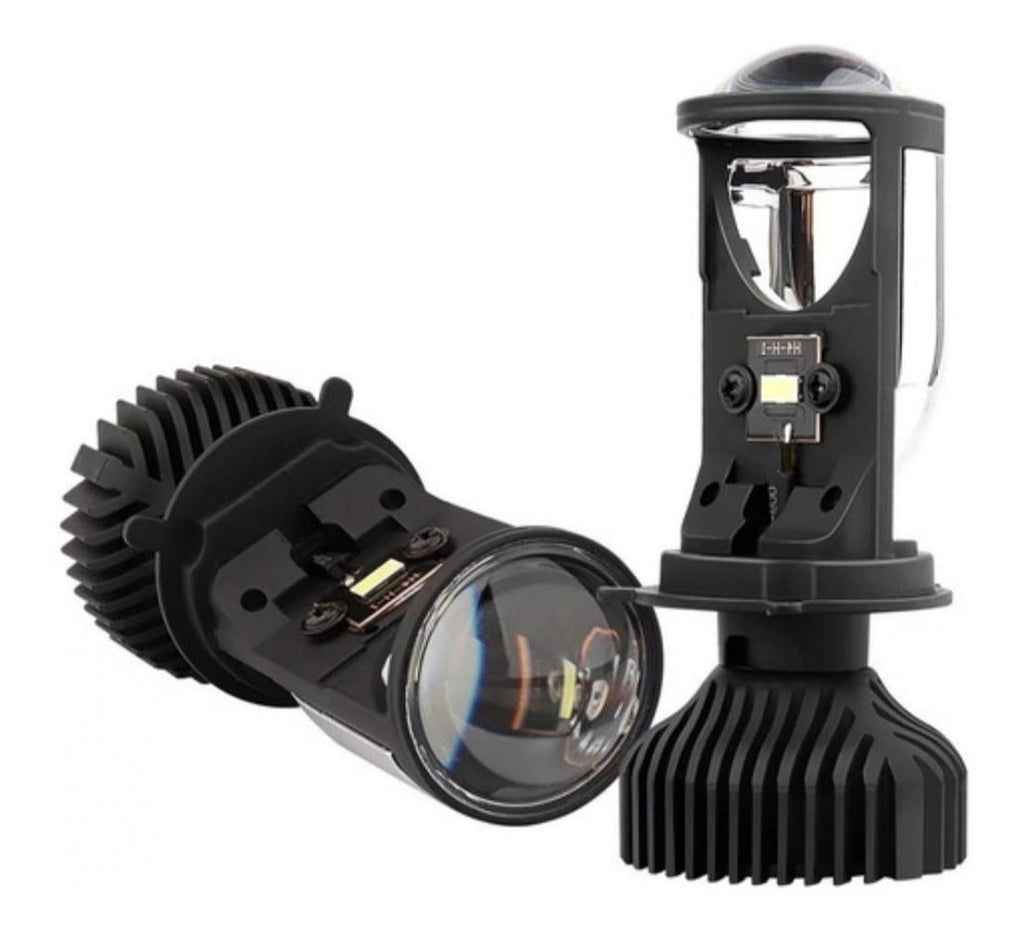 Kit 2 Led Premium H4 Proyector Lupa 20 Mil Lumenes Csp + T10