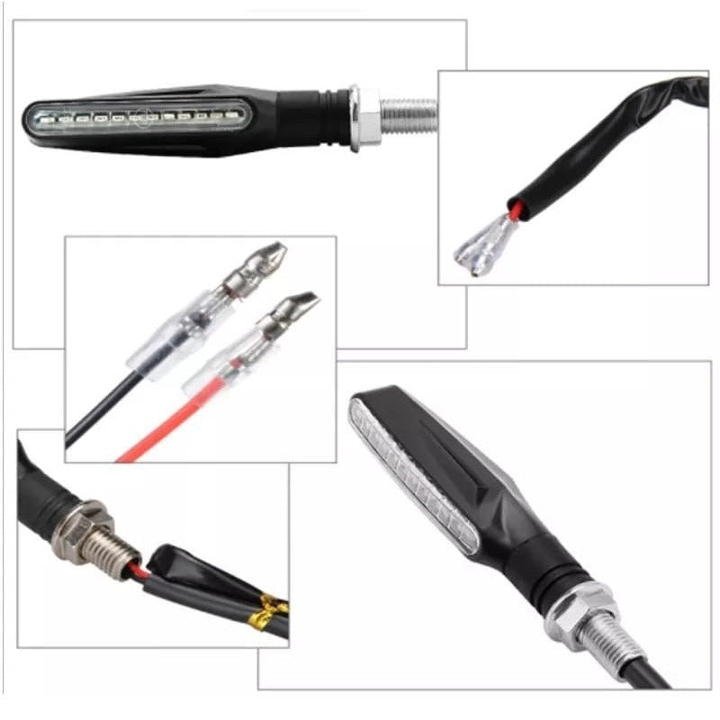 Intermitentes De Moto Led Ámbar Pack X4 Unidades