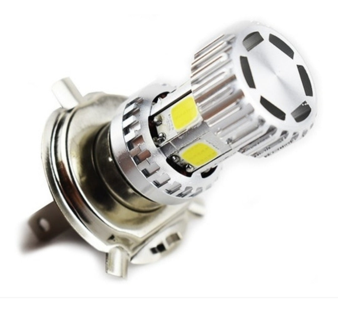 Ampolleta Led H4 Pro Foco H4 Moto Luz Blanca 6000k 7w 12v