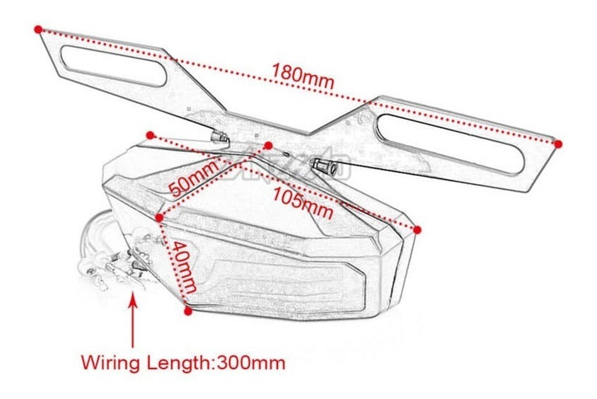 Tercer Stop LED Moto 12V Luz de Freno Roja y Azul | Luz Auxiliar Universal Impermeable