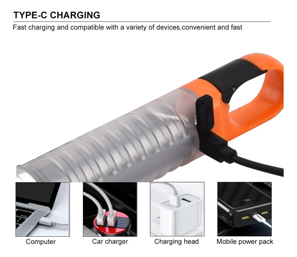 Linterna Foco Led Largo Alcance 600 Metros Usb + Baliza Led