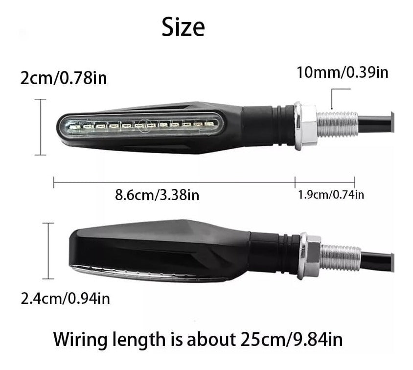 Intermitentes De Moto Led Ámbar Pack X4 Unidades