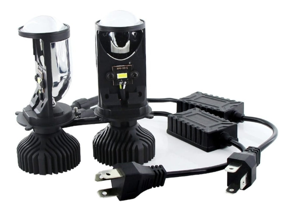 Kit 2 Led Premium H4 Proyector Lupa 20 Mil Lumenes Csp + T10