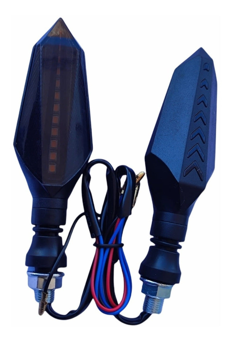 Luces Direccionales Intermitentes De Moto Led Secuencial Izquierdo/derecho Azul