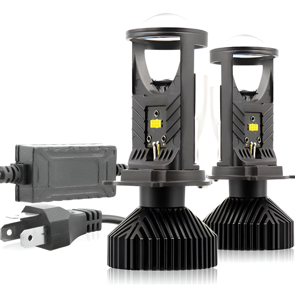 Kit 2 Led Premium H4 Proyector Lupa 20 Mil Lumenes Csp + T10