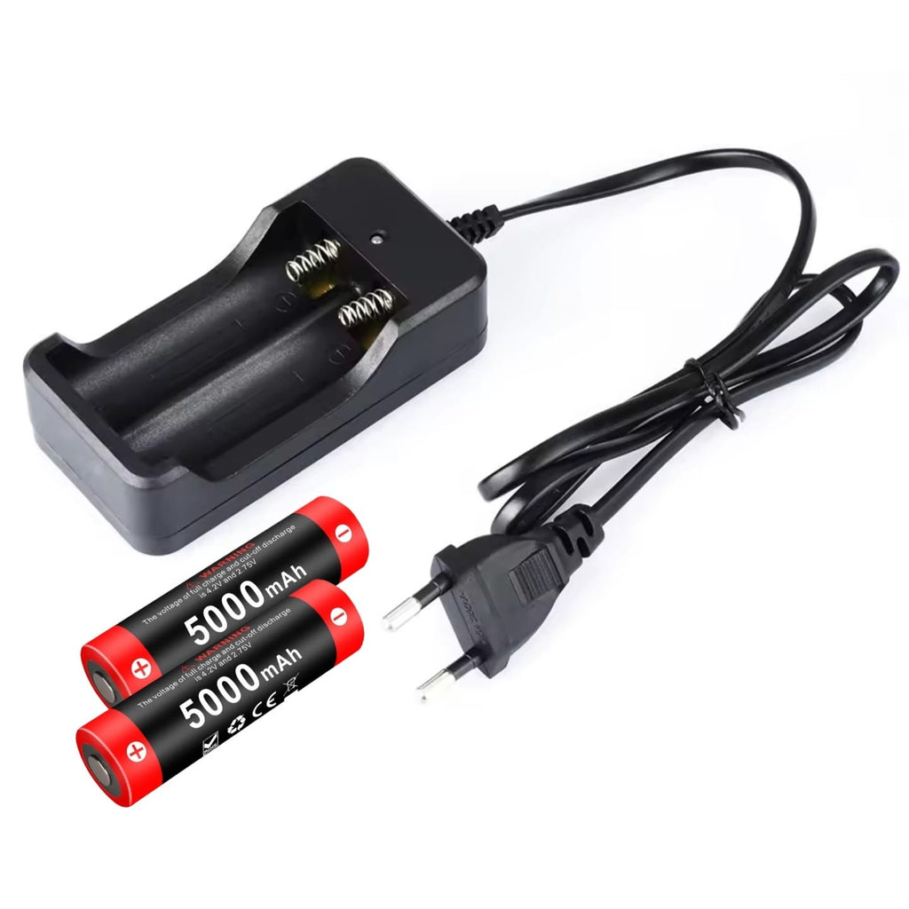 Cargador Doble Baterías Litio 18650 + Pack Doble Baterias