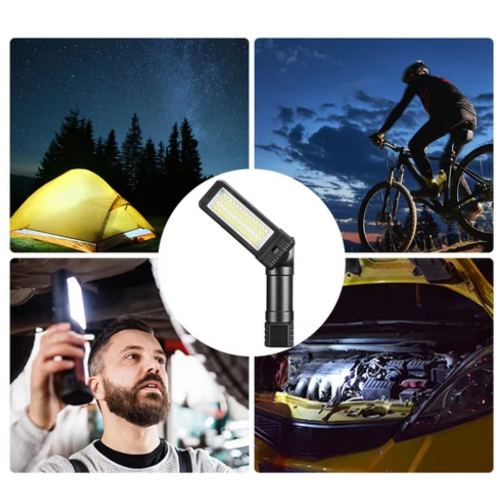 Linterna De Trabajo Pesado Led 20w Recargable Con Imán Pinza