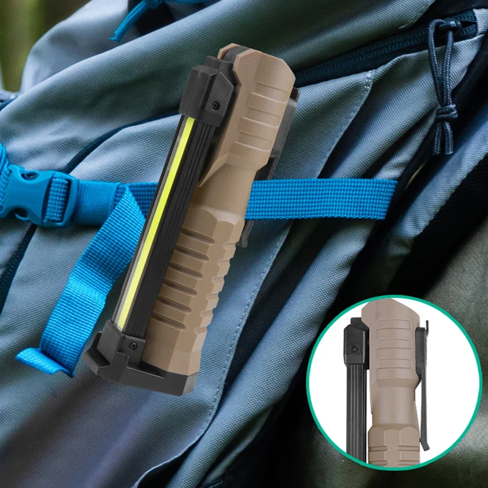 Linterna De Trabajo Led Plegable Recargable Con Imán 360°