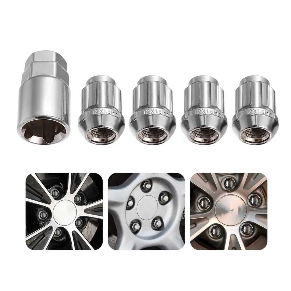 Set X16 Pernos De Seguridad Para Llantas + Llave M12x1.5