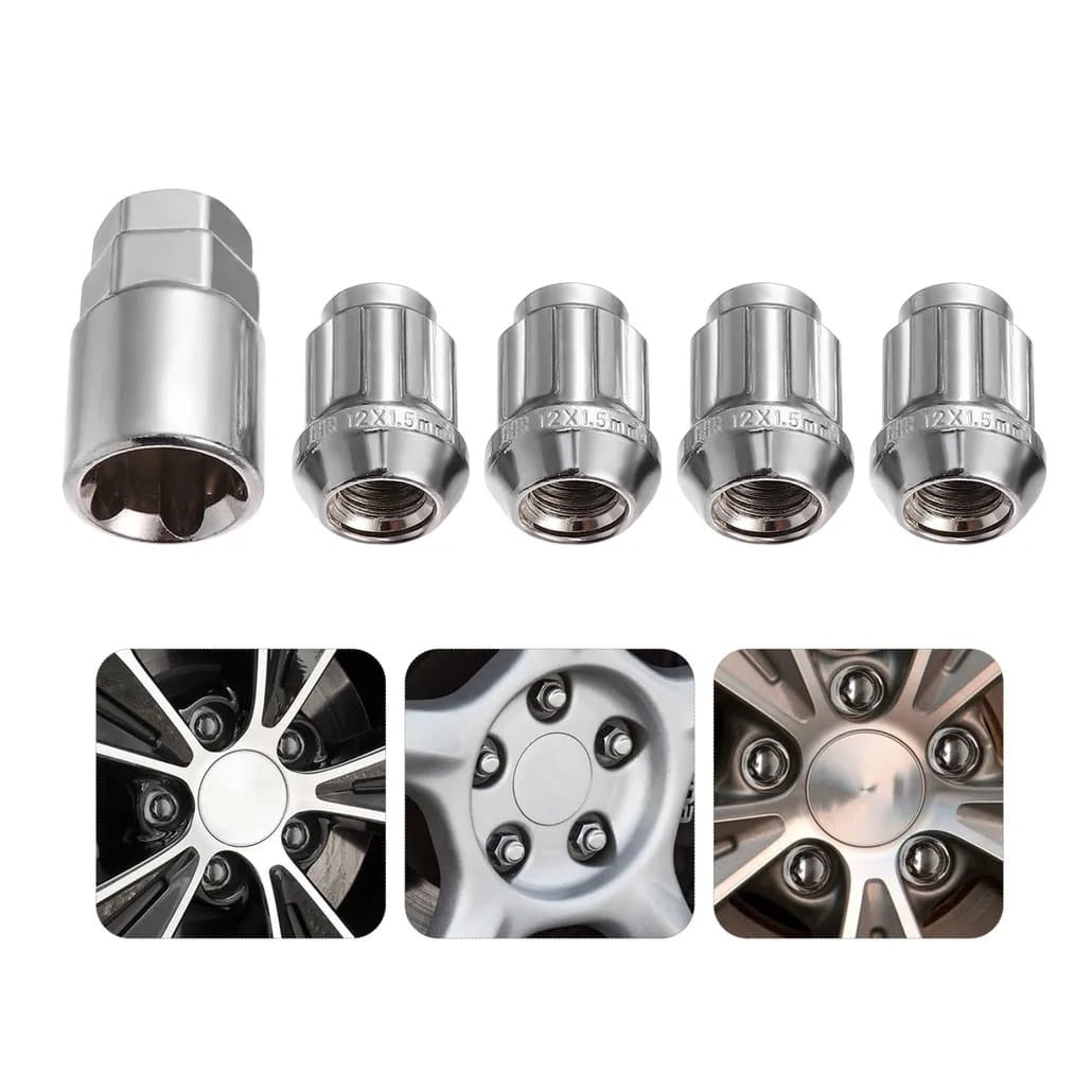 Set X16 Pernos De Seguridad Para Llantas + Llave M12x1.5