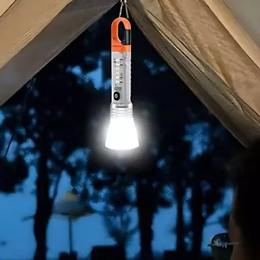 Linterna Foco Led Largo Alcance 600 Metros Usb + Baliza Led