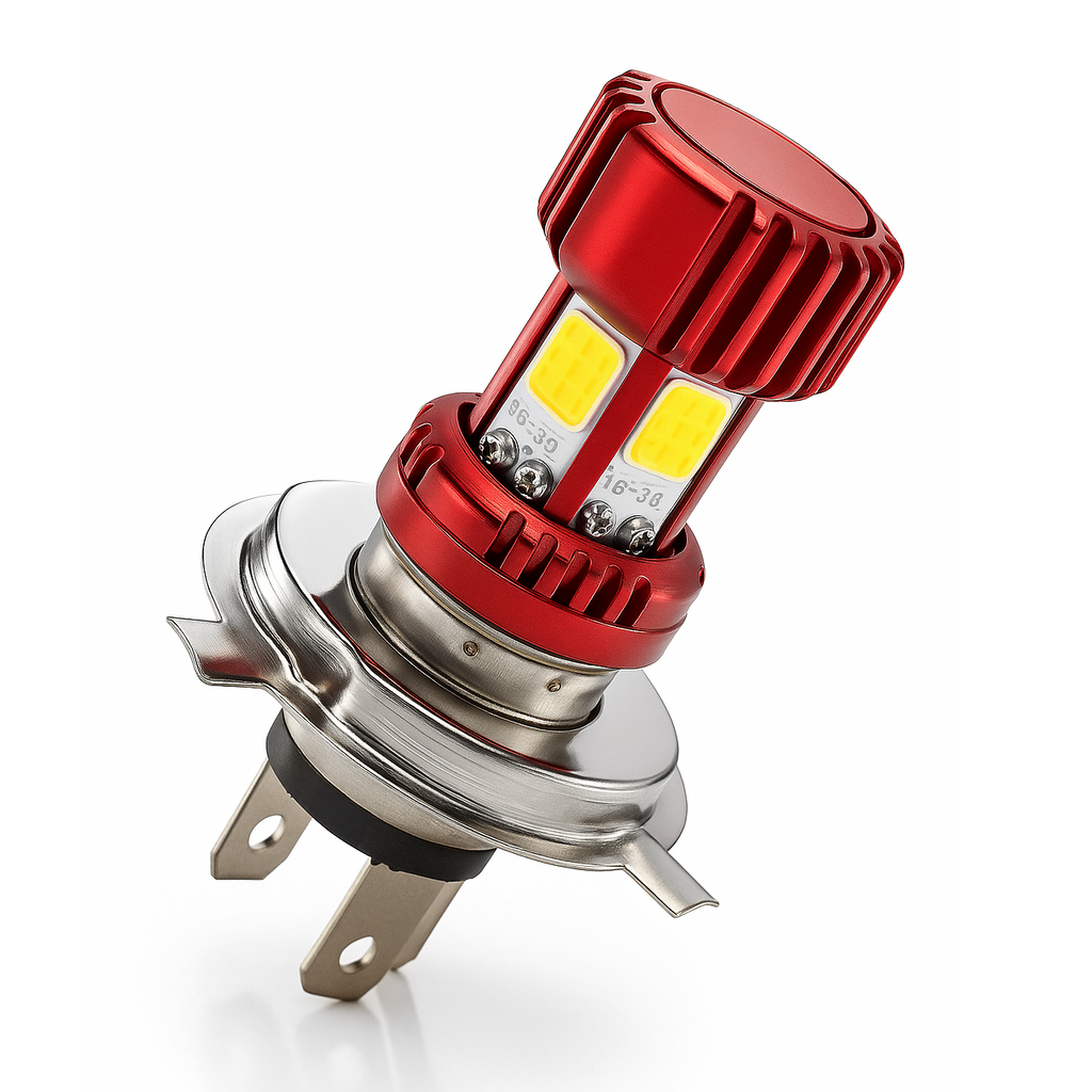 Ampolleta Led H4 Pro Foco H4 Moto Luz Blanca 6000k 7w 12v