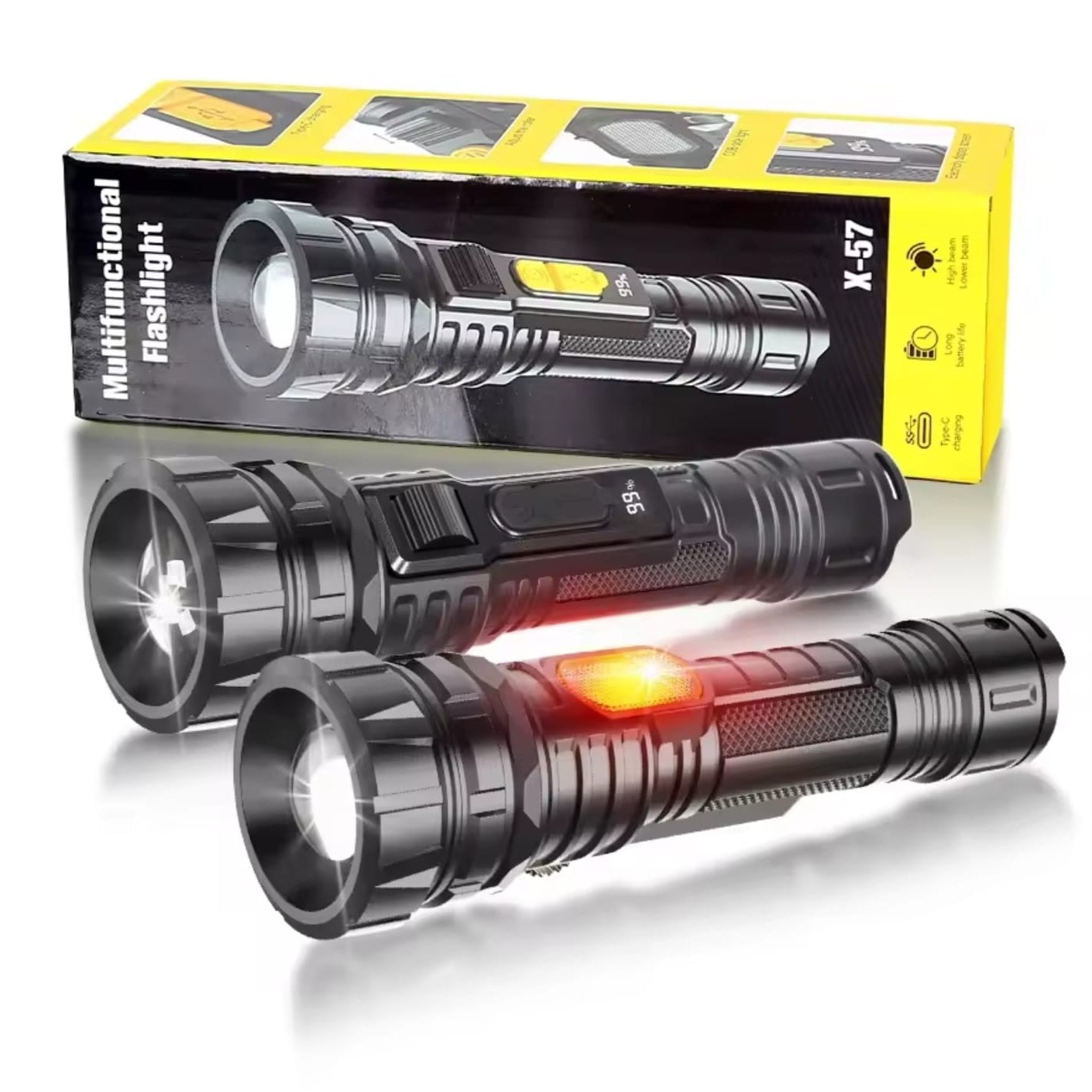 Linterna Led Recargable Alto Alcance 300 Mts 1000lm Foco Led